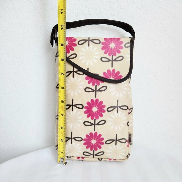 JJ Cole Collection Baby Changing Kit Pink Flowers Floral Pod Portable Bag Pad - Picture 8 of 16